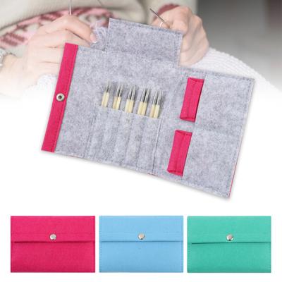 Felt Storage Bag Multi-Compartment Needle And Thread Holder with Reinforced Pockets Sewing Organizers for Crochet Enthusiasts