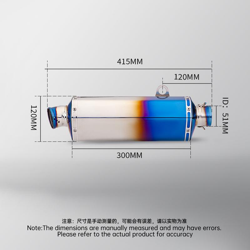 51mm Universal Motorcycle Exhaust Muffler With Db Killer For Er6n Z900 Z800 F800gs S1000rr R6 Z400 R3 R25 MT07 T58