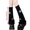 Pierneras Lolita para Niñas Y2K Estrella Tejidas Mangas de Pierna Acampanadas Puño Holgado Gótico Calcetines Tobillo Montón Cubre Pies Uniforme JK