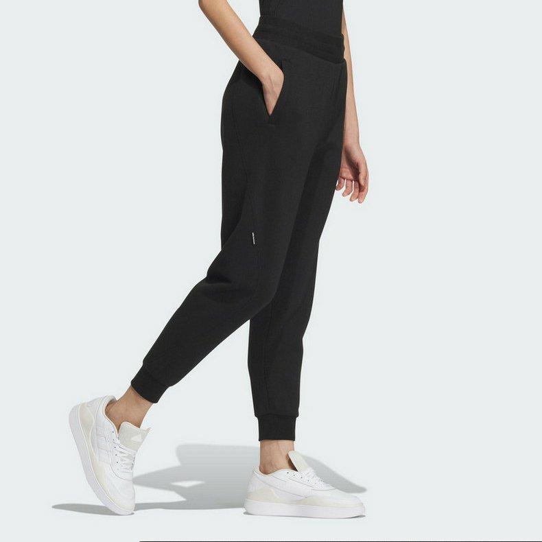 Adidas Solid Color Logo Jogger Training Knit Pants Women Bottoms Black IX6790