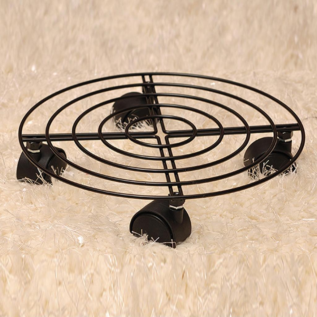 Suporte com Rodas para Vaso de Flores Capacidade de Carga 50kg Ferro Prevenção de Ferrugem Carrinho para Plantas Fácil de Mover com