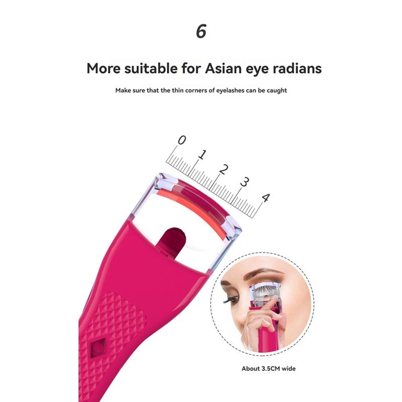 A65T-Electric Eyelash Curler Portable Eyelash Curler Brush Heated Eyelash Curling Eye Contour Fast Heating Curler B