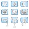 New Shiny Zircon Heart Butterfly Bow Heart Blue Module Italian Charm Links Fit 9mm Stainless Steel Bracelet DIY Making Jewelry