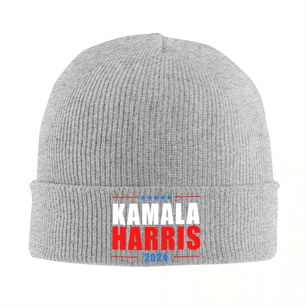 Neue Kamala Harris Madam Präsidentin Strickmütze Beanie Herbst Wintermütze Warme Hip Hop Kappe Für Unisex Damen