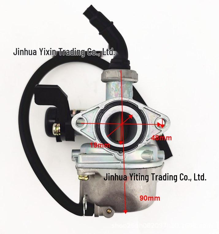 Off-road & ATV Beach Buggy PZ19 Carburetor for 70/90/110cc Engines, 19mm Half Aluminum/Zinc