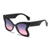 Women's Retro Butterfly Sunglasses - Elegant Color Block Design with Sun Protection