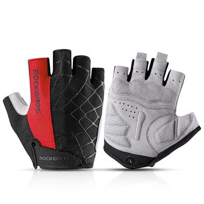 Rockbros Cycling for Motorcycles and Men and Women Gloves, Fingerless, Summer, Shock-Absorbing Padded, Breathable, Non-Slip, Bicycles,