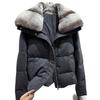 Max-M Premium Simple Goose Down Jacket Women's Rise Rabbit Fur Fur Collar Gloves Warm Bread Down