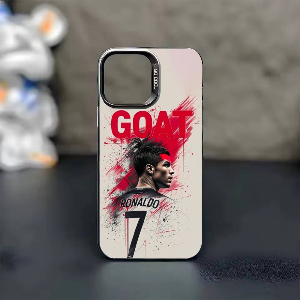 Football C R-Ronaldo CR7 Phone Case For iPhone 17,16,15,14,13,12,11,Pro Max,Plus Candy Silver Cover iPhone15promax