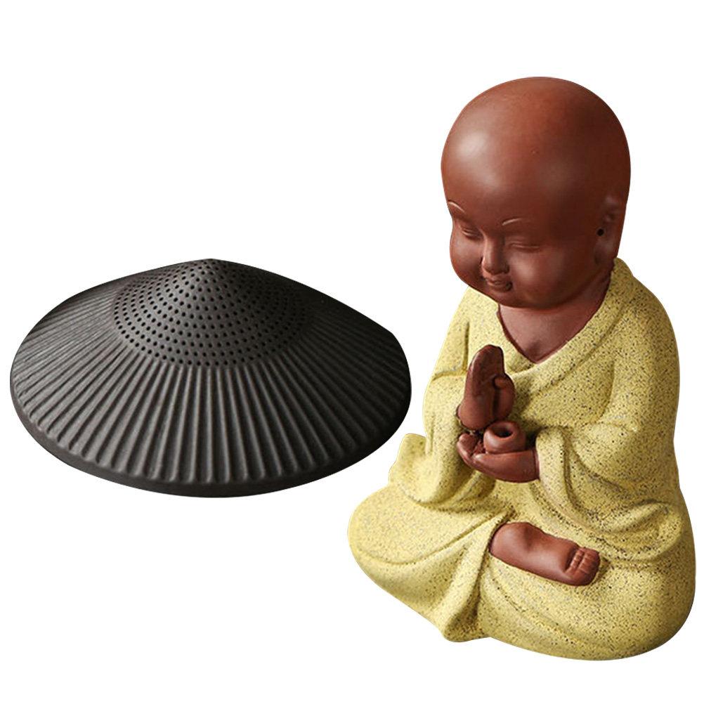Small Ceramic Monk Tea Pet Adornment Multi-Functional Tea Infuser for Kung Fu Brewing Tearoom Decorative Supplies Living Room