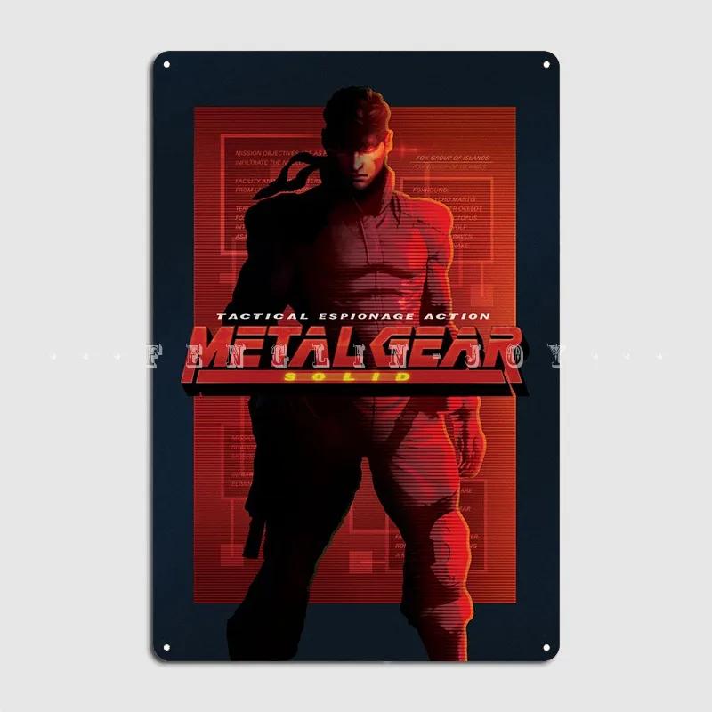 DORA Tin Sign Metal Gear Solid Red Alert Metal Plaque Poster Mural Painting Retro Pub Garage Tin Sign Posters