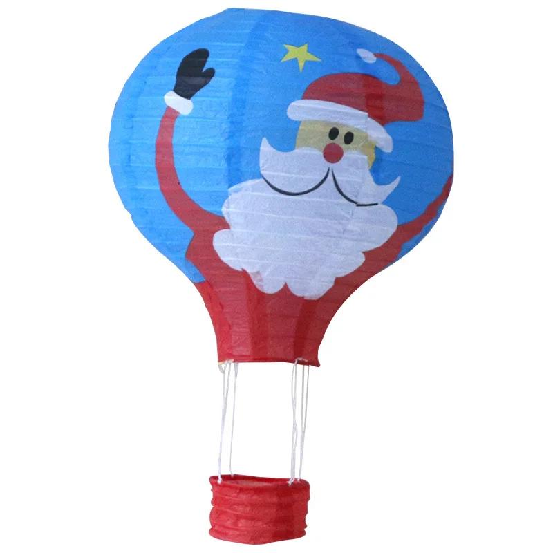 12" 30cm Rainbow Hot Air Balloon Paper Lanterns Ball Lampion Hanging White Wedding Decoration Lampshade Christmas Party Decor