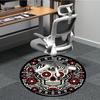 1pc Sugar Skull Day of the Dead Office Round Area Rug, Under Office Chairs Bedroom Living Room Home Decor, Room Deco, Available In Various Sizes