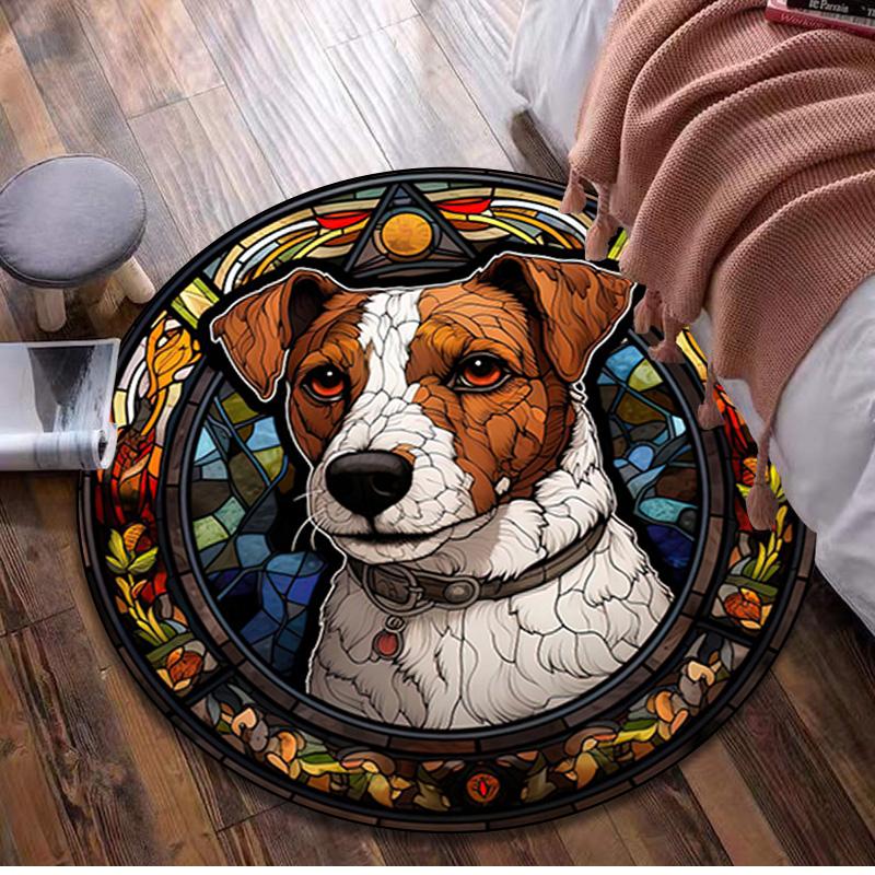 Animal Circular Rug - Office Decorative Carpet For Living Room Bedroom Door Mat Floor Rug Computer Chair Area Rug