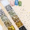 12 Grids Mini Sparkling Star Nail Sequins 3D Star Glitter Holographic Laser Pentagram Flakes Nail Art Charms Diy Decoration