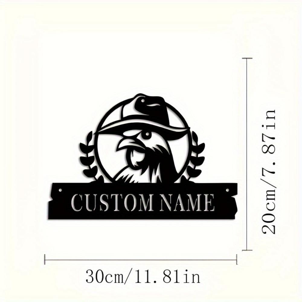 Металлическая настенная art Петух Черный Рустикальный Декор для Дома Садовая Вывеска для Улицы