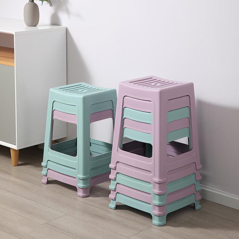 HUIHUADU Plastic Stackable Stools (Pack of 4)
