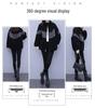 Women's Plus Size Color Block Fleece Coat - Lamb Wool One-Piece, Autumn & Winter Fashion