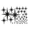 42PCS Starburst Pattern Star Wall Decals Self Adhesive Starburst Wall Stickers  Living Room Decor