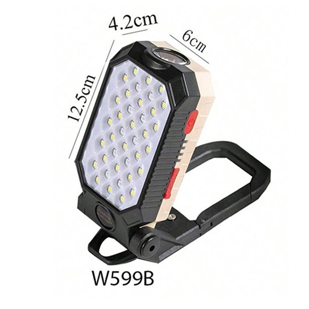 COB Work Light USB Rechargeable LED Flashlight Portable Magnetic Lantern Camping Light Type-C Power Bank Function Lamp