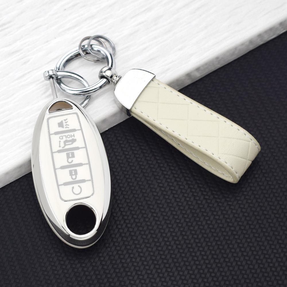 

5 Buttons Premium Soft TPU Keyless Remote Key Fob Protective Shell for Nissan Rogue X-Trail T32 Murano Maxima Patrol Key Chain