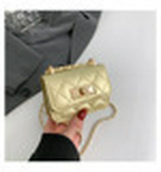 Korean Style Retro Women's Diamond Pattern Chain Crossbody Bag 2025 - Trendy Fashion Casual Small Square Shoulder Bag
