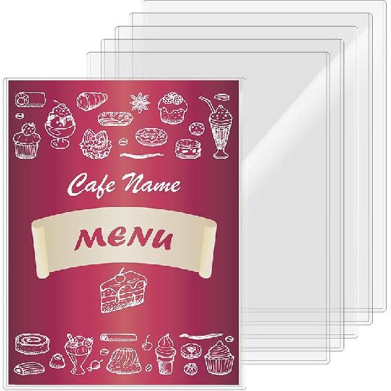 6PCS 8.5  x 11  Rigid Print Protectors, Clear Hard Plastic Page Sheet Protectors, Hard Plastic Sleeves for Paper Photo Poster, Document Holder Birth 6
