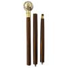 Solid Brass Nautical Wooden Cane World Globe Vintage Walking Stick Fold-Able Cane For Men & Women 3 Fold Wooden Walking Cane Gift
