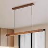 Nordic Wooden LED Pendant Lamp Simple Dimmable Ceiling Chandelier Dining Room Kitchen Table Long Strip Hanging Lighting  Fixture
