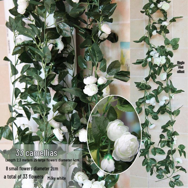 Artificial Rose Vine Hanging Decor for Walls and Ceilings