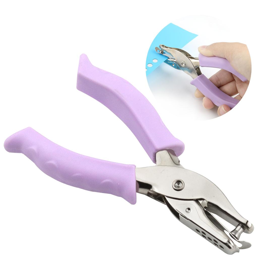 Single Hole Punch Ticket Punch Hole Pliers Puncher with Comfortable Grip for Paper Crafts Office Use Accessories