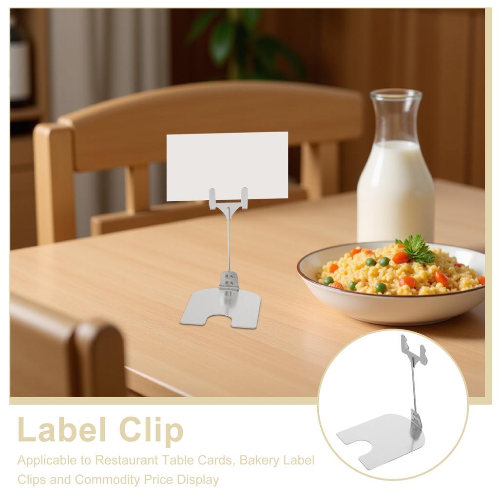 6Pcs Sturdy Retail Countertop Sign Holder Clips for Table Number Card Place Card Menu Pricing Display Bread Label Clip Holder