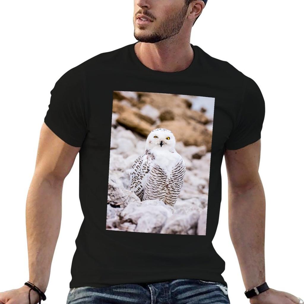 Snowy Owl Tshirt Baggy Shirts Clothes Cotton T Shirt Unisex