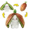 Original Bunny Plush Toy Cute Fruit Rabbit Stuffed Fruit Transform Cuddly Bunny Soft Doll for Kids Birthday Christmas Gift