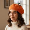 Cartoon Persimmon Beret Kawaii Y2K Painter Hat Personality Knitted Hat  Party