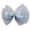 Korean Fairy Princess Bow Hair Clip with Flowing Blue Ribbon