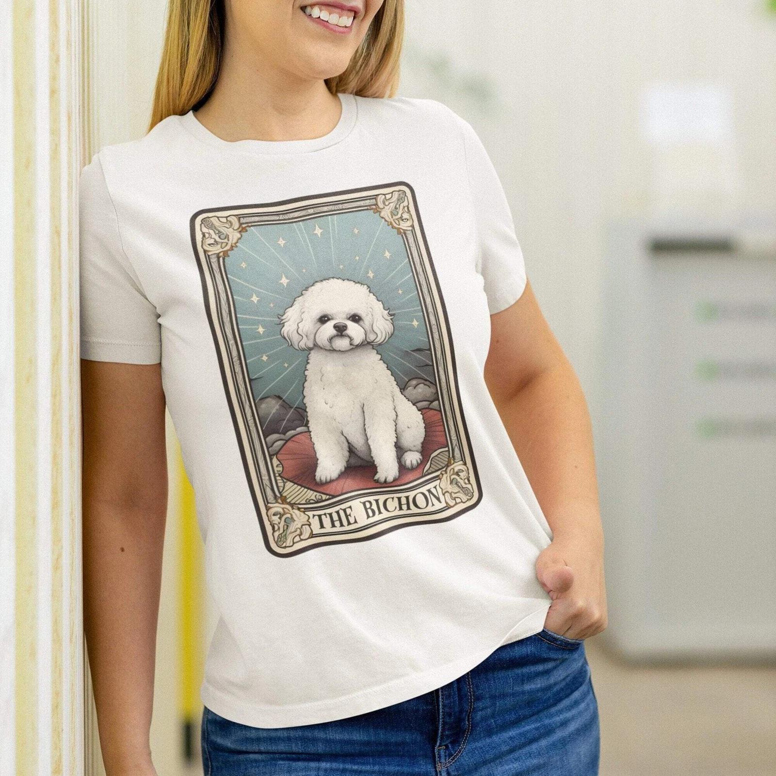 Bichon Frise Shirt, The Bichon Tarot Card Shirt, Bichon Mom Shirt, Bichon Frise S