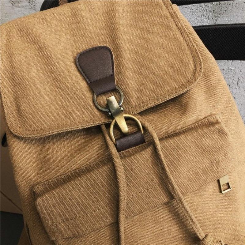 Женский рюкзак Ретро Холщовая сумка Дорожный рюкзак Студенческая школьная сумка — фото 9