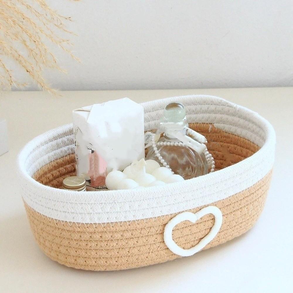 Cotton Rope Stationery Storage Box Handmade Toys Storage Basket Cosmetics Storage