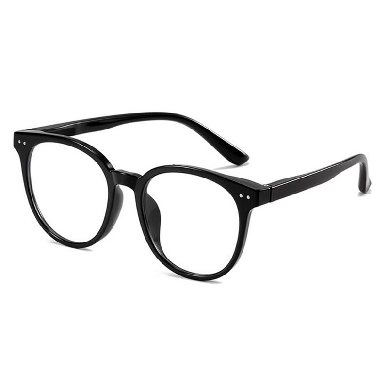 1215 Latest Blue Light Blocking Prescription Optical Frame Round Retro Glasses TR90 Frame -0.5 -0.75 -1.0 -2.0 To -6.0