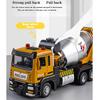 1/32 Scale Mixer Truck Alloy Car Model Diecasts Metal Toy Large Concrete Cement Truck Excavator Car Model With Sound And Light Collection Kids