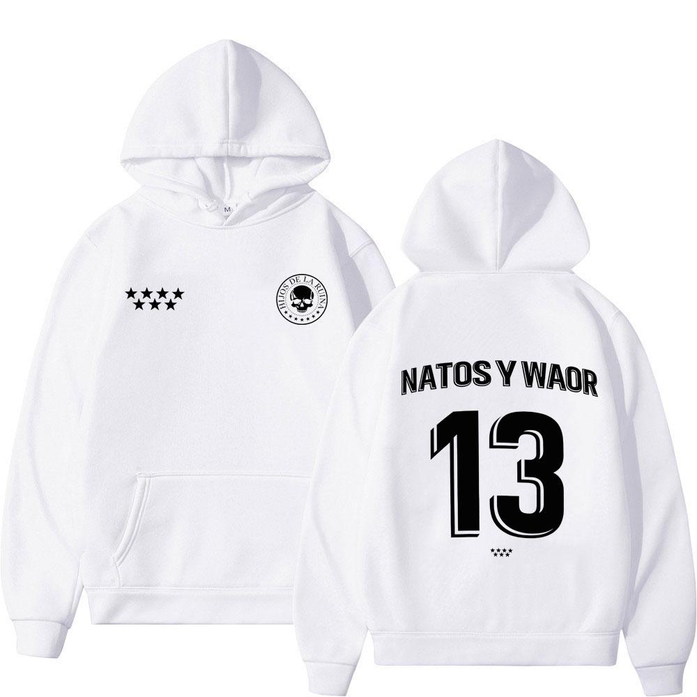 2025 Autumn/Winter New Singer NATOS WAOR 13 Hoodie Men's and Women's Fashion Hip Hop Hoodie Loose Casual Gothic Warm Sportswear