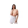 Calvin Klein Solid Loose Fit Round Neck Short Sleeve T-Shirt Women Tops Light-Orange J223330-TNB