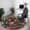 1 Stück Drache, Chinesische Kunst Stuhl Teppich für Büro Rutschfeste Matte für Büro - Dekorativer Bodenläufer yy251030203