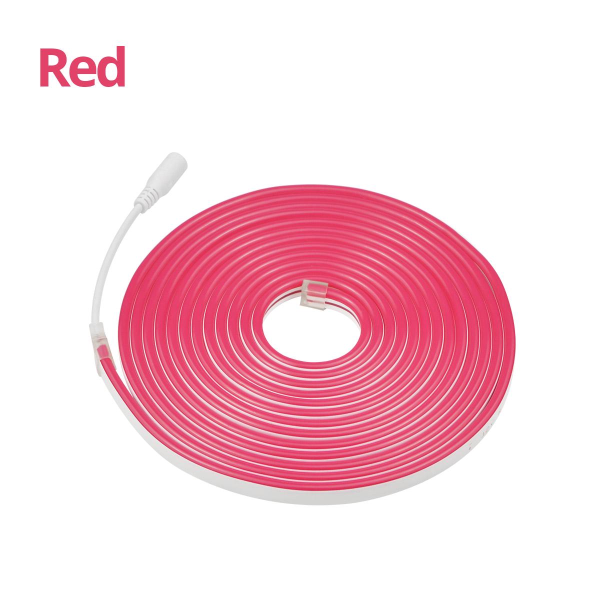 

DC12V LED Strip Soft Neon Lights Bendable Waterproof Neon Lamps DIY For Room Christmas Dance Party Christmas Holiday Decoration 1 m червоний