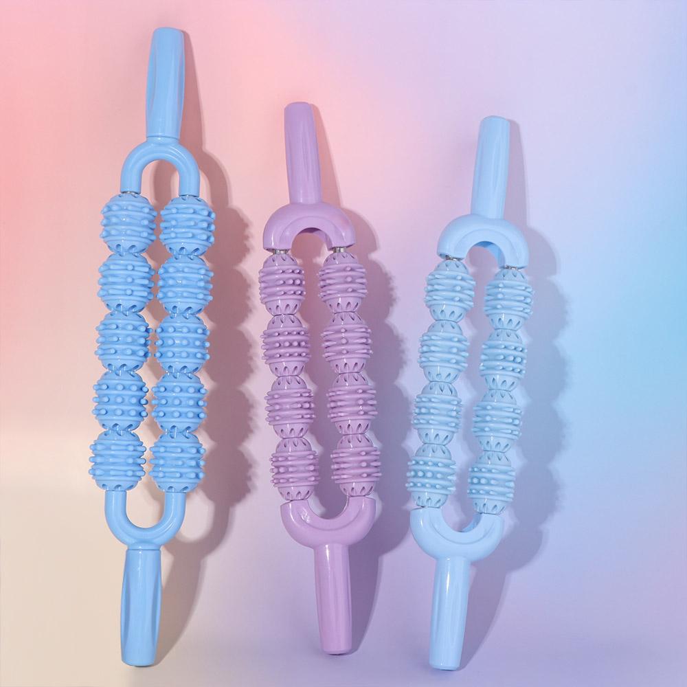 Fitness Roller Ball Massage Stick Multifunction Fascia Stick Portable Yoga Massage Stick  Forearms