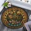 Prehistoric Glass Round Area Rug Under Office Chairs Bedroom Living Room Home Decor