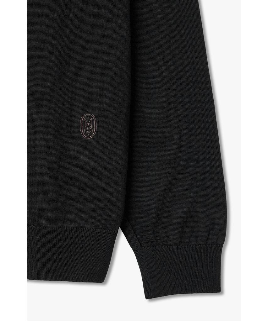 MAN ON THE BOON Four Seasons Crewneck Sweater_Black 4716113005