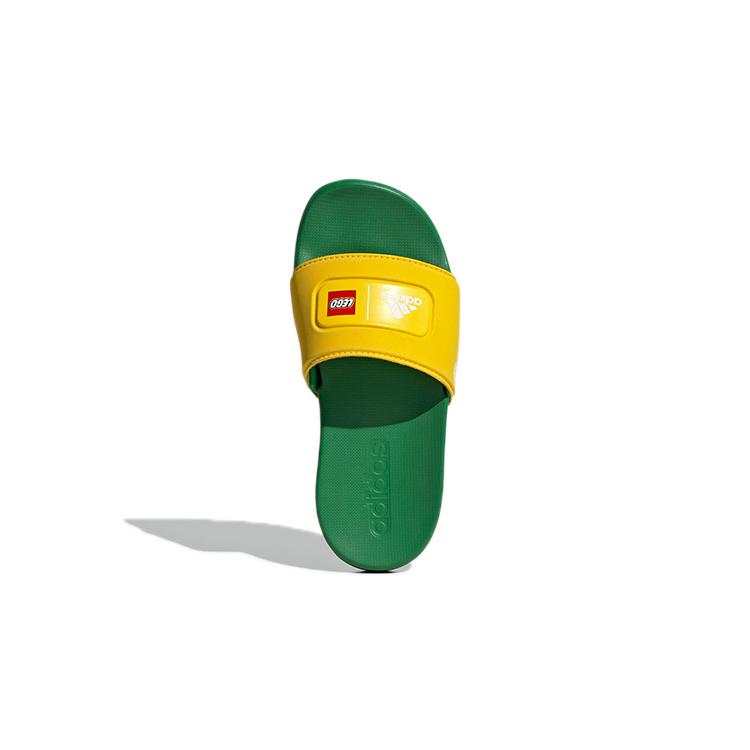 Kinder LEGO x Adidas Adilette Comfort Hausschuhe Gelb Grün GV8233
