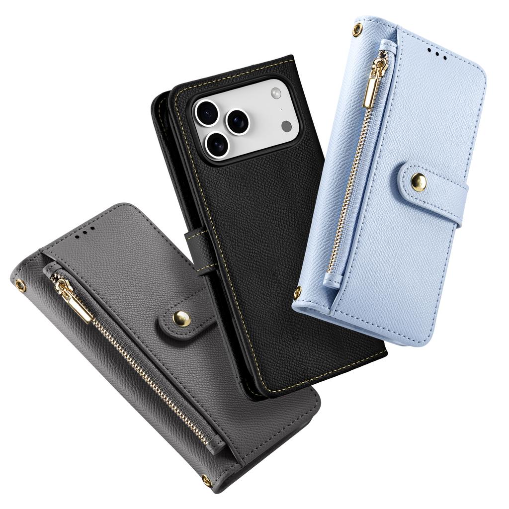 Premium Cow Leather Wallet Case for iPhone Air 17 16 15 Pro Max Detachable Magnetic Charging Phone Cases 17 Protective Cover